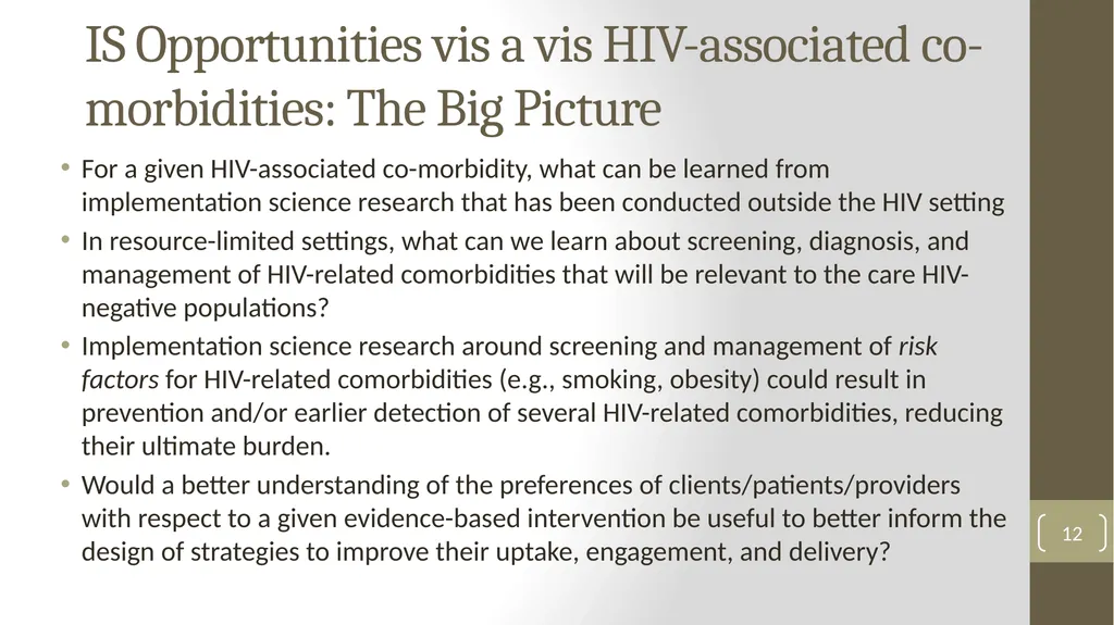 Implementation Science Research 1 Implementation - slide 12 of 37