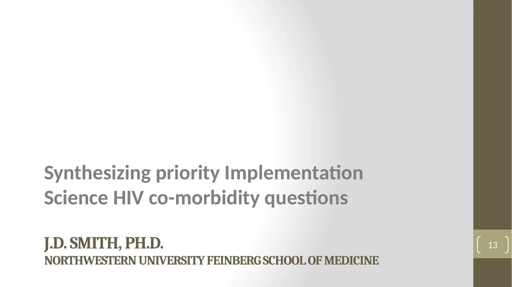 Implementation Science Research 1 Implementation - slide 13 of 37