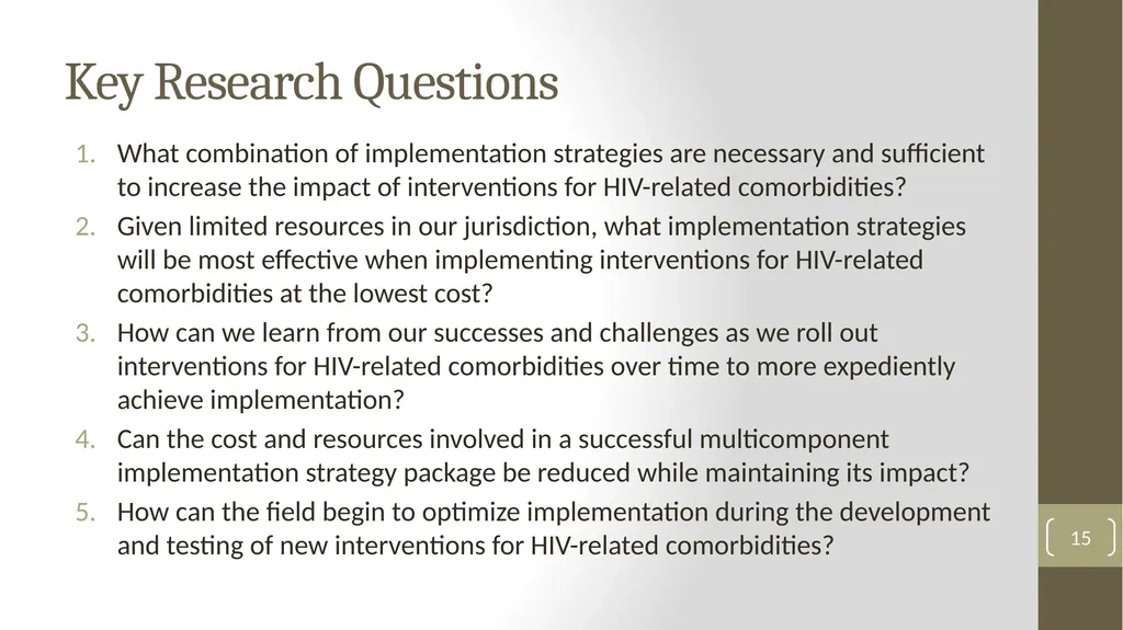 Implementation Science Research 1 Implementation - slide 15 of 37