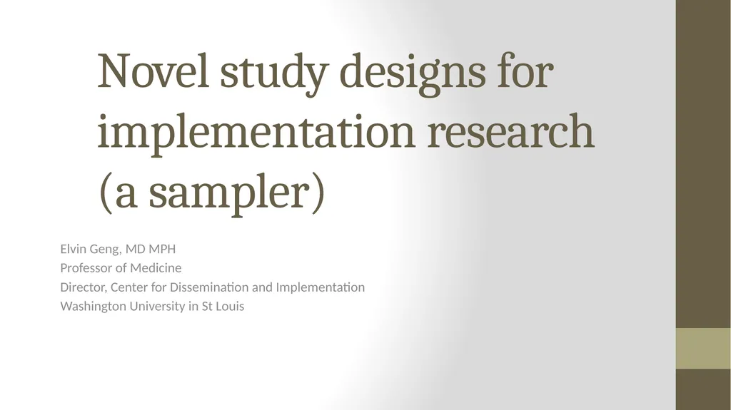 Implementation Science Research 1 Implementation - slide 18 of 37