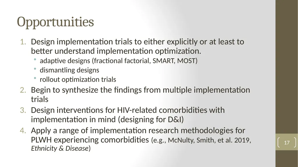 Implementation Science Research 1 Implementation - slide 17 of 37