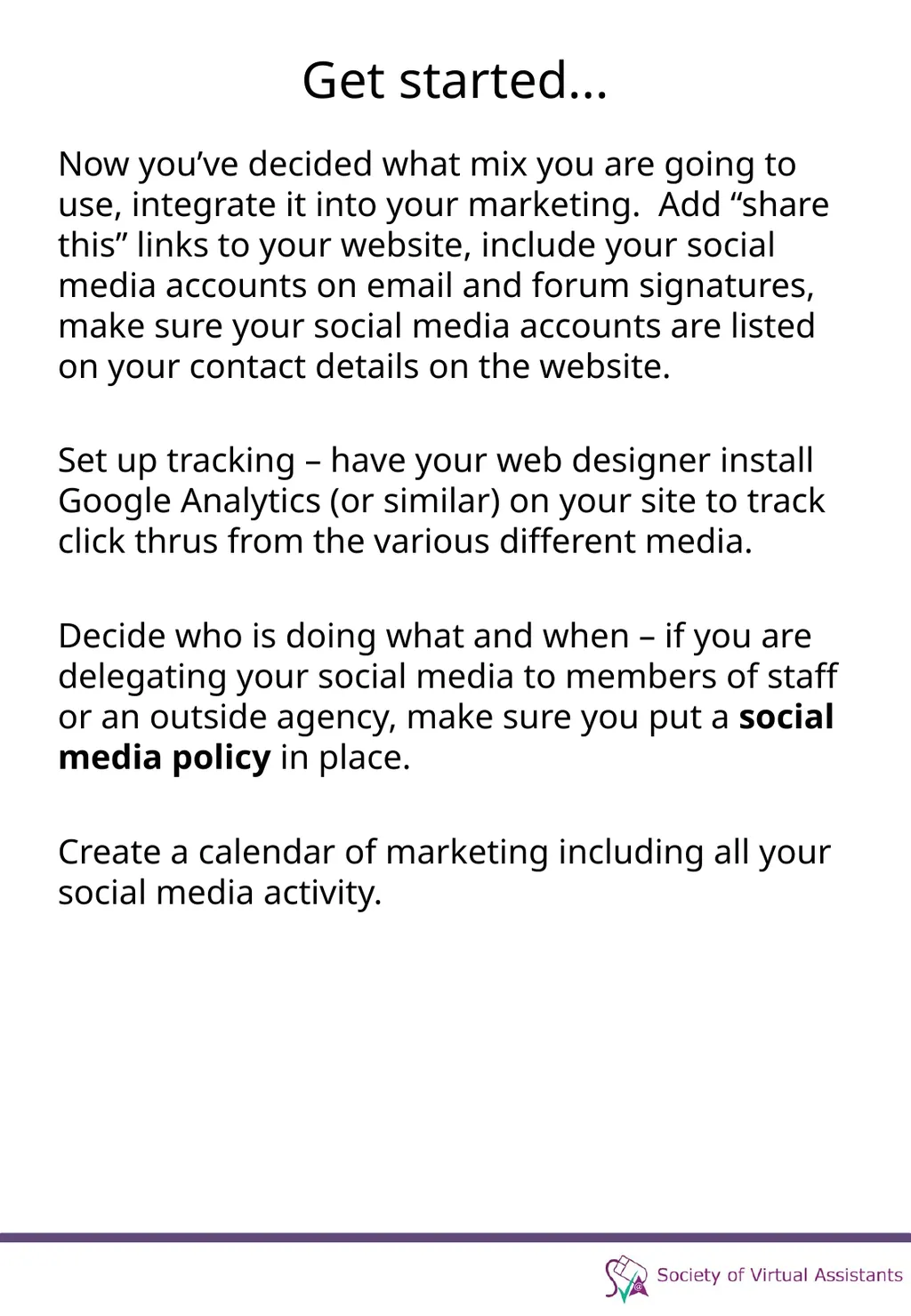 Social Media Strategy Before we start... Before we - slide 18 of 30