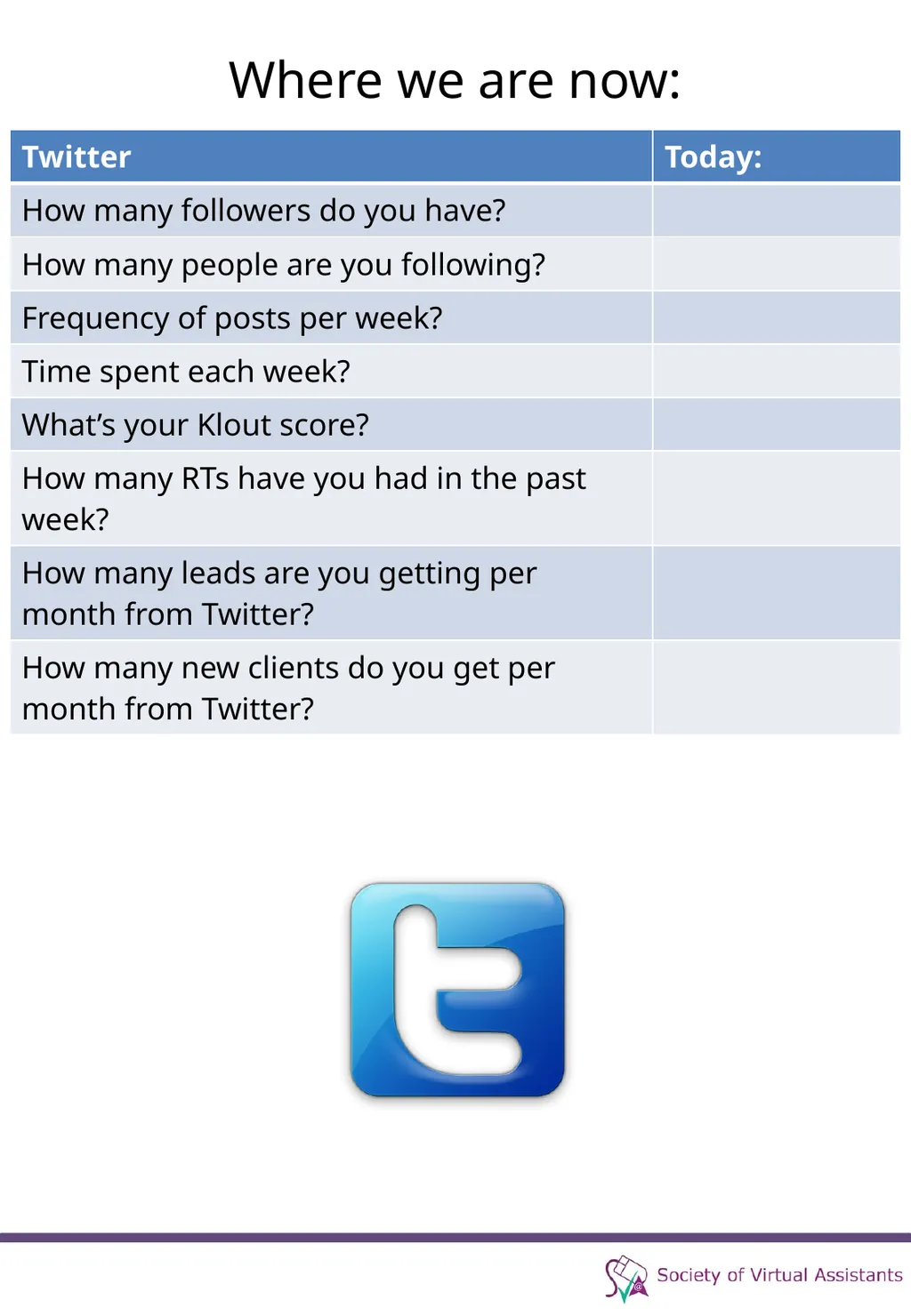 Social Media Strategy Before we start... Before we - slide 8 of 30