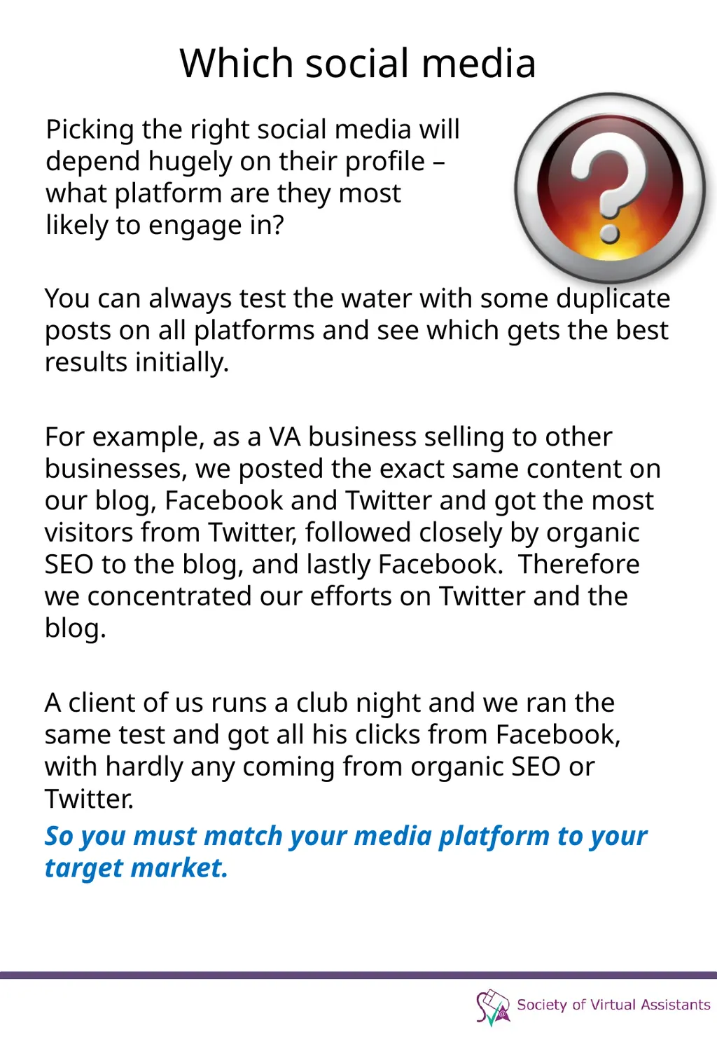Social Media Strategy Before we start... Before we - slide 14 of 30