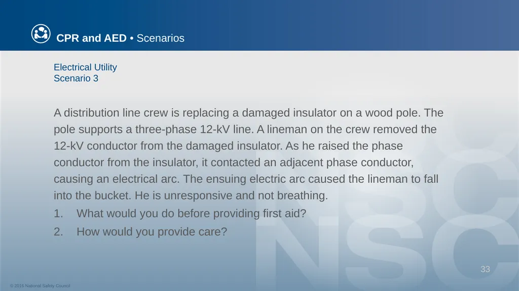 CPR and AED Scenarios Table of Contents You and - slide 33 of 46