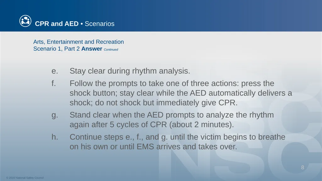 CPR and AED Scenarios Table of Contents You and - slide 8 of 46
