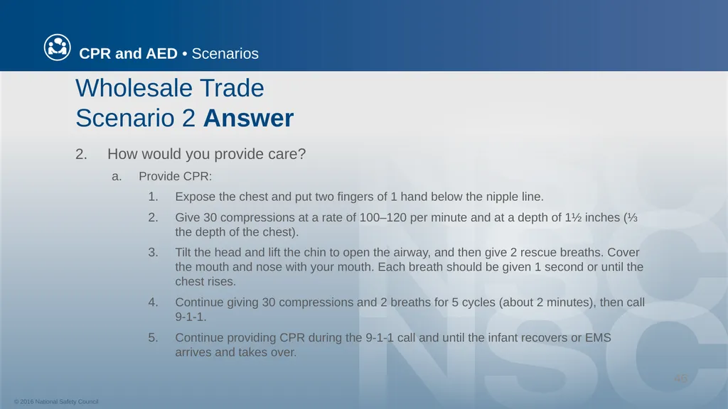 CPR and AED Scenarios Table of Contents You and - slide 46 of 46