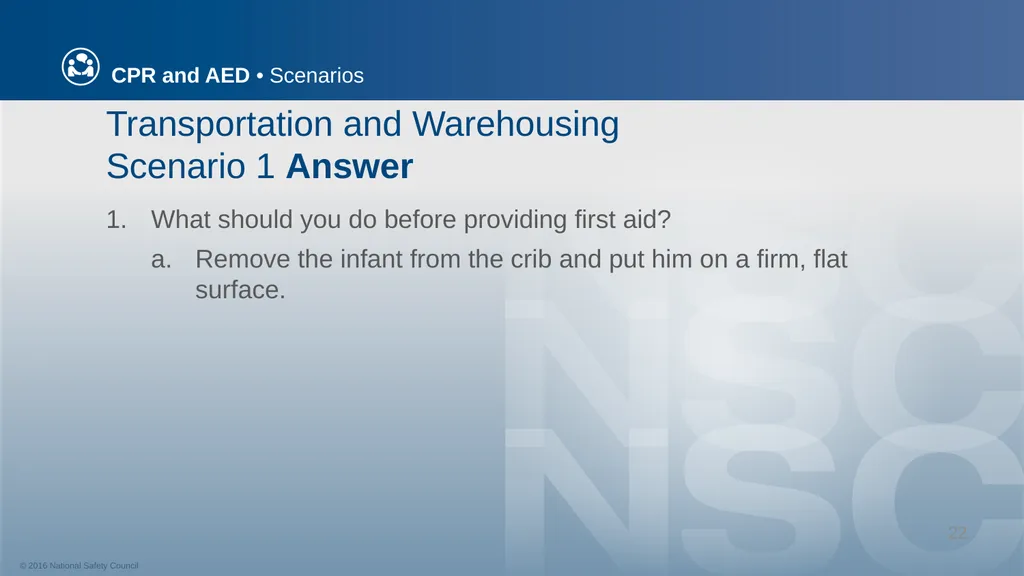 CPR and AED Scenarios Table of Contents You and - slide 22 of 46