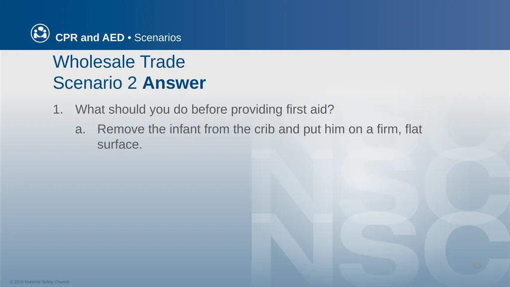 CPR and AED Scenarios Table of Contents You and - slide 45 of 46