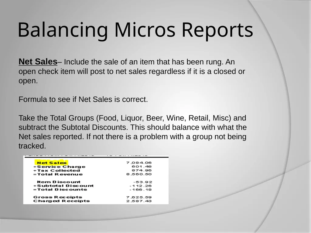 Micros 3700 Reports Training Do you know the - slide 12 of 21