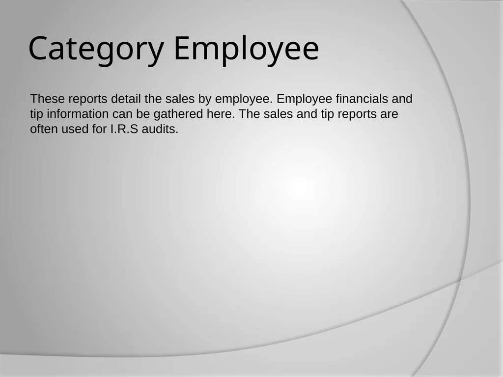 Micros 3700 Reports Training Do you know the - slide 7 of 21