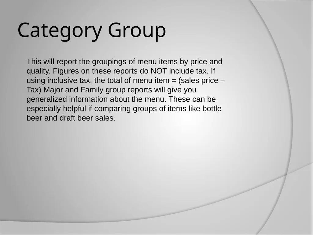 Micros 3700 Reports Training Do you know the - slide 9 of 21