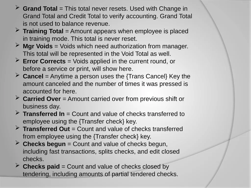 Micros 3700 Reports Training Do you know the - slide 19 of 21