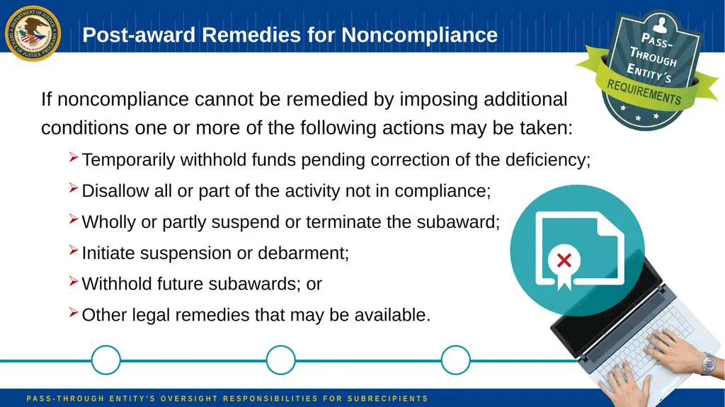 Pass-through Entity’s Oversight Responsibilities - slide 44 of 58