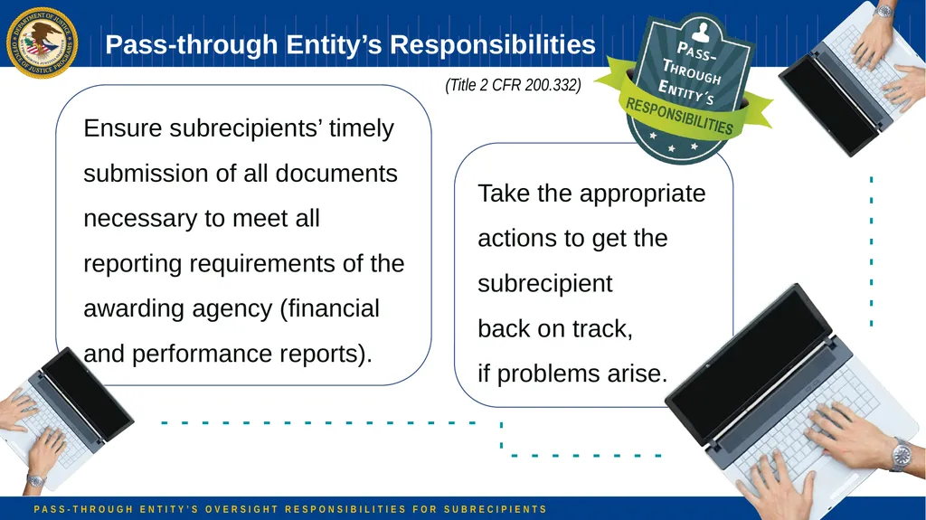Pass-through Entity’s Oversight Responsibilities - slide 18 of 58