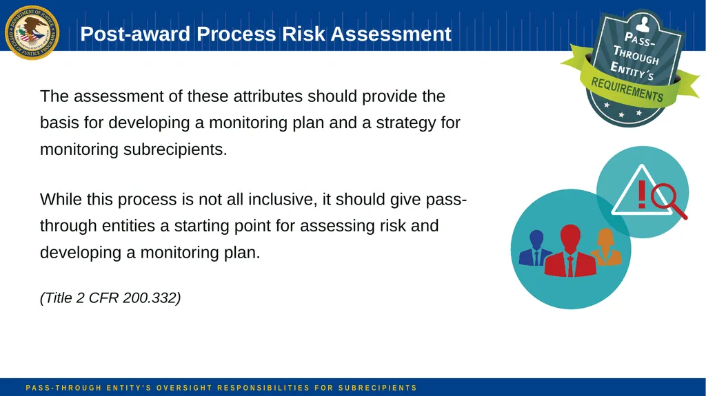 Pass-through Entity’s Oversight Responsibilities - slide 29 of 58