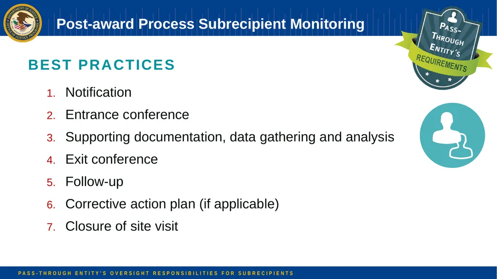 Pass-through Entity’s Oversight Responsibilities - slide 34 of 58