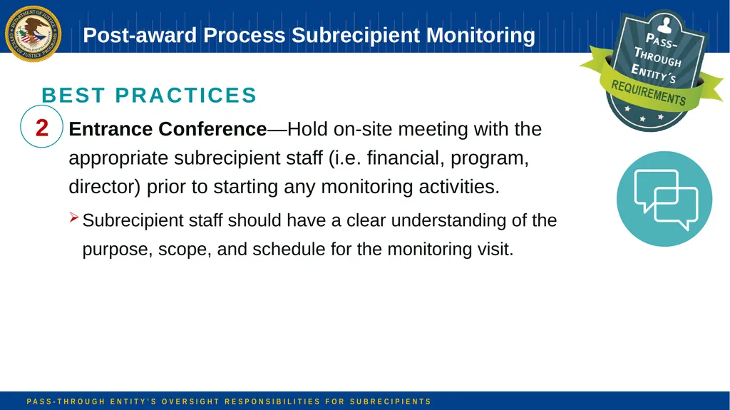 Pass-through Entity’s Oversight Responsibilities - slide 36 of 58