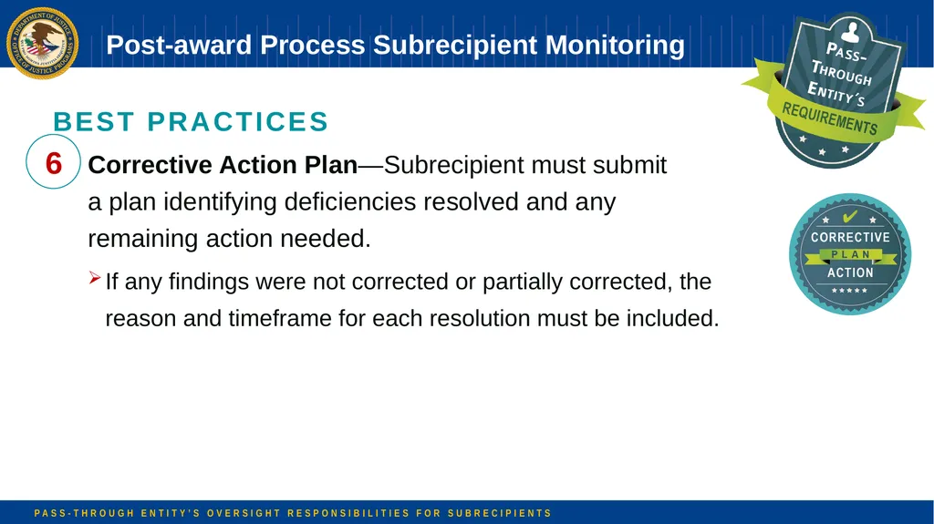 Pass-through Entity’s Oversight Responsibilities - slide 40 of 58