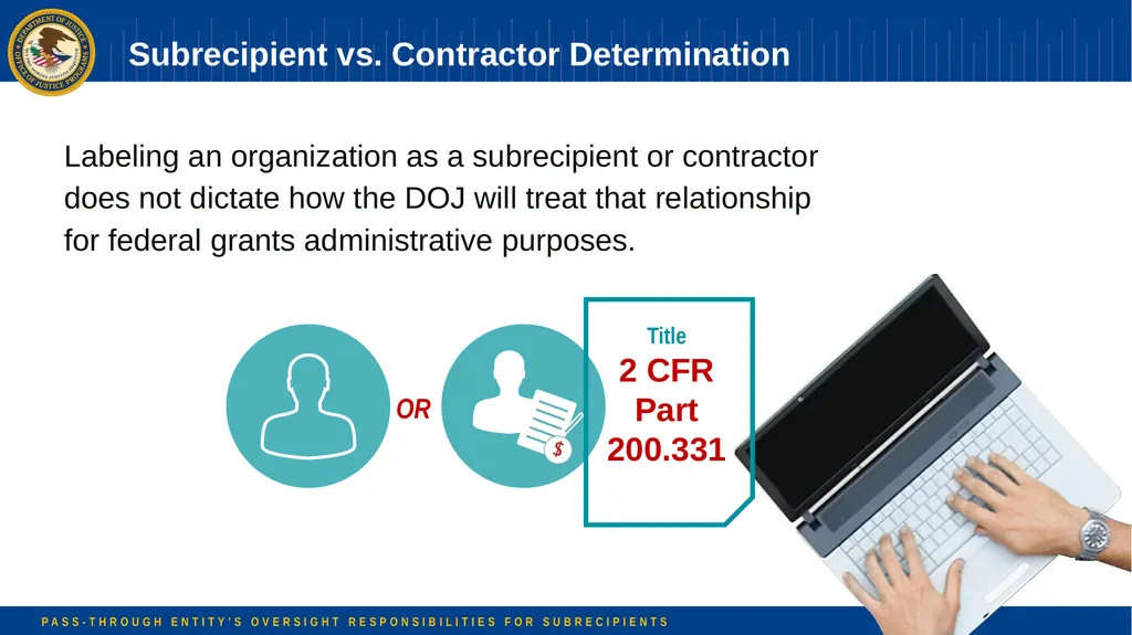 Pass-through Entity’s Oversight Responsibilities - slide 14 of 58
