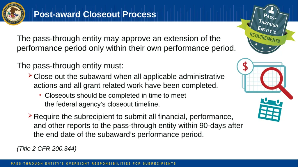 Pass-through Entity’s Oversight Responsibilities - slide 46 of 58
