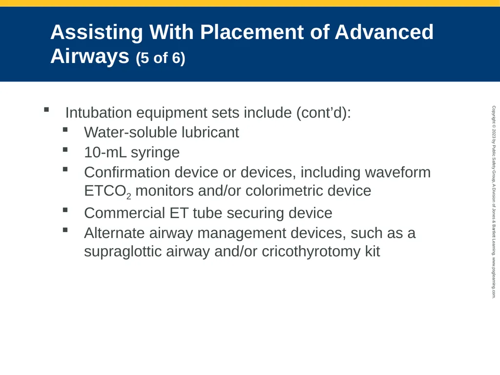 Airway Management CHAPTER 11: Focused Lecture - slide 138 of 139