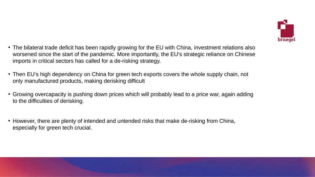 EU-China relation and de-risking global - slide 21 of 22