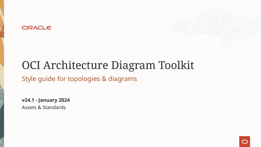 OCI Architecture Diagram Toolkit Style guide for - slide 1 of 48
