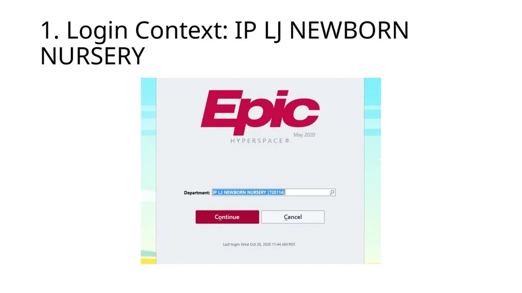 Newborn Service EPIC Set-up Guide Kathryn Johnson, - slide 3 of 29