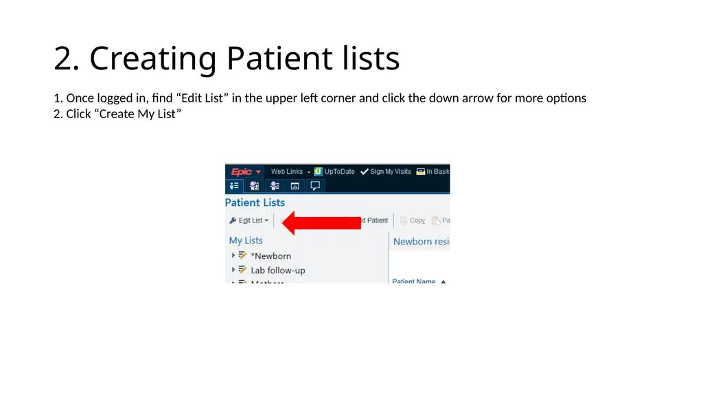 Newborn Service EPIC Set-up Guide Kathryn Johnson, - slide 4 of 29