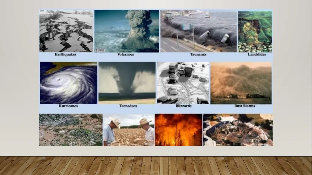 DISASTER TYPES DISASTERS: Disruption on a massive - slide 4 of 11