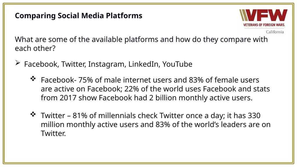 Social Media Understanding Your Audience The - slide 3 of 9