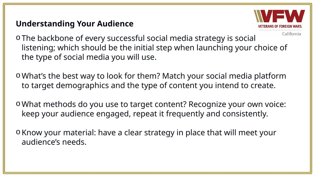 Social Media Understanding Your Audience The - slide 2 of 9