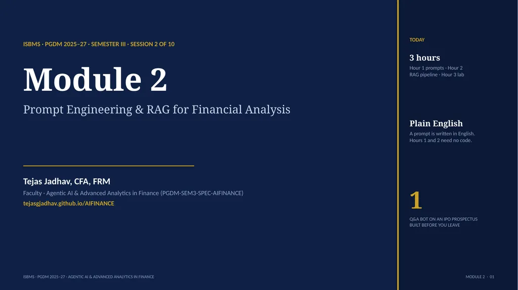 ISBMS · PGDM 2025–27 · SEMESTER III · SESSION 2 - slide 1 of 13