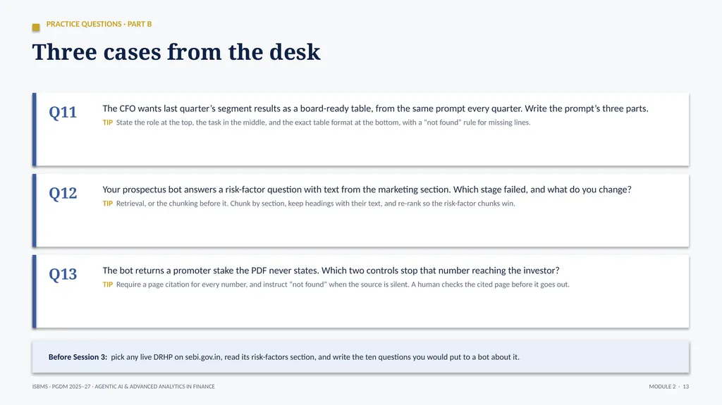 ISBMS · PGDM 2025–27 · SEMESTER III · SESSION 2 - slide 13 of 13