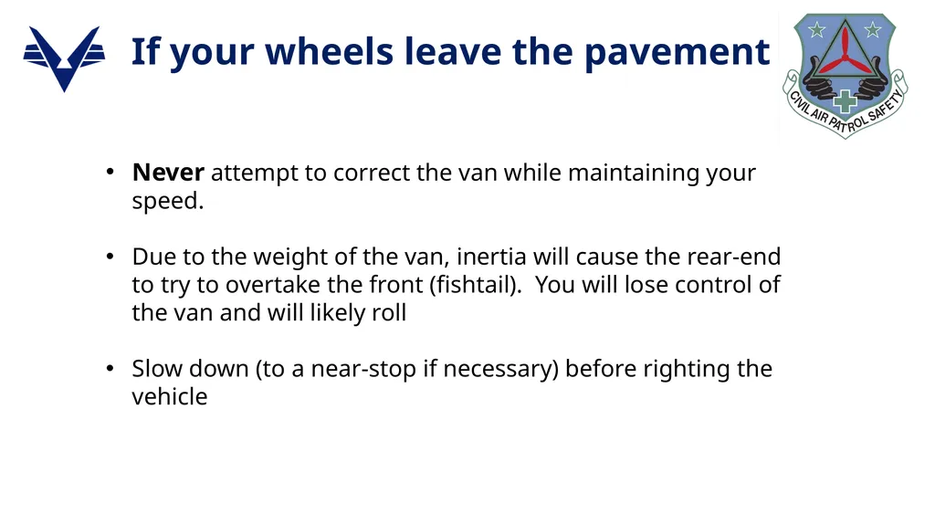 1 Passenger Van Safety Awareness Program Course - slide 24 of 27
