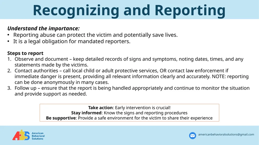Annual Abuse and Neglect Prevention Training - slide 12 of 26