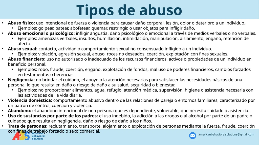 Annual Abuse and Neglect Prevention Training - slide 7 of 26