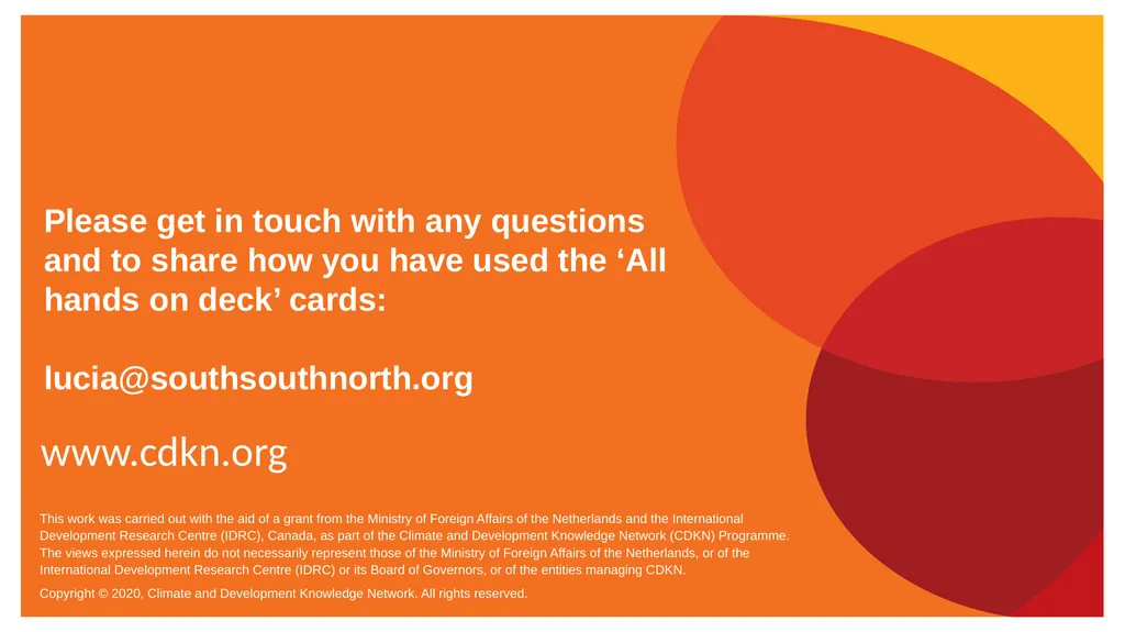 ‘All hands on deck’ knowledge brokering reflection - slide 43 of 43