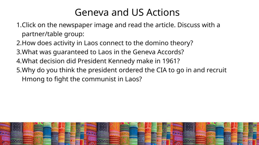 The Hmong and the Secret War in Laos HMONG HISTORY - slide 5 of 15