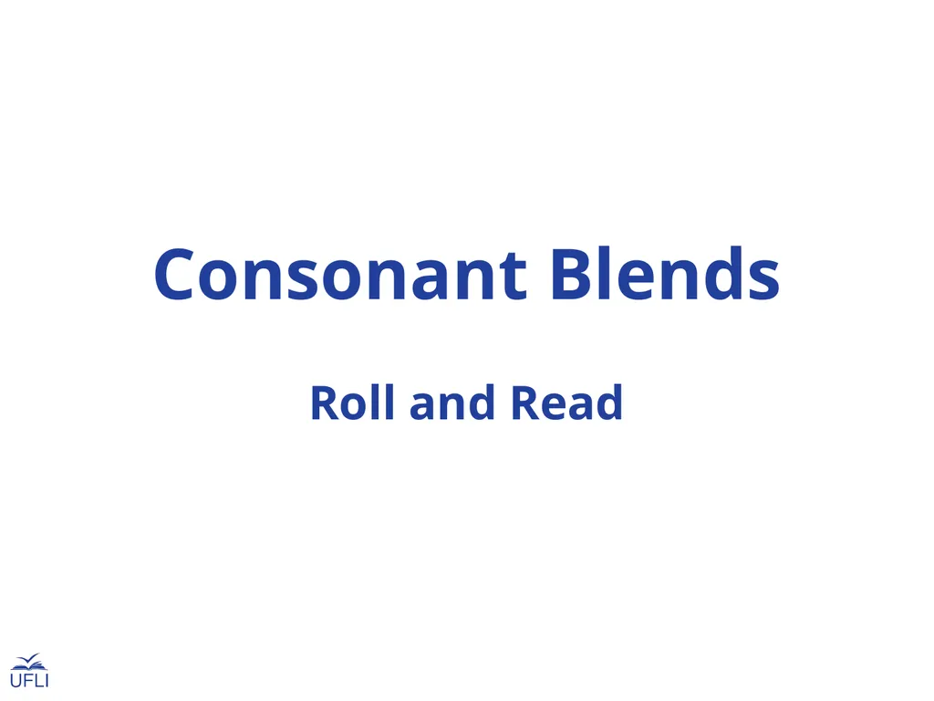 Roll and Read Activity: Use this Roll and Read - slide 5 of 25