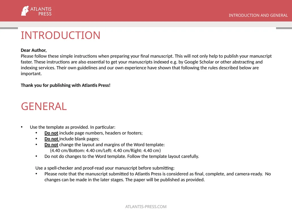 Author Guidelines for Proceedings - slide 2 of 7