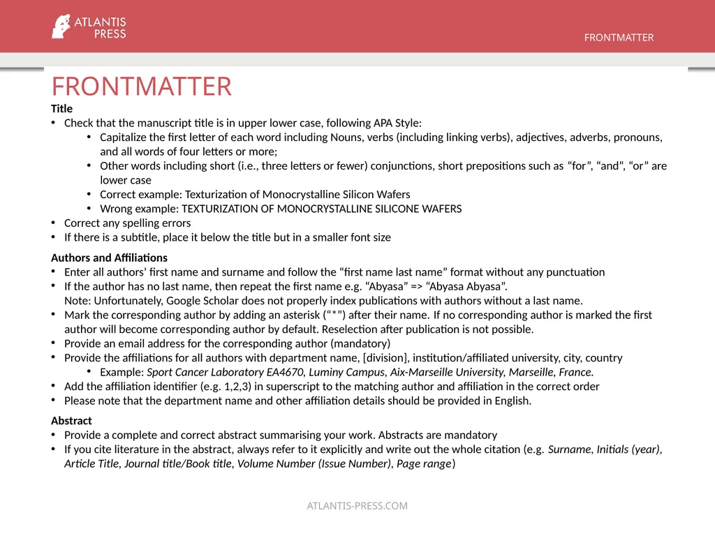 Author Guidelines for Proceedings - slide 3 of 7