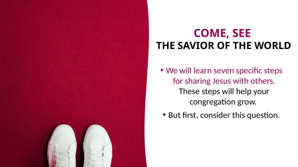 SEVEN STEPS for Sharing Jesus SEMINAR PREPARED BY - slide 2 of 28