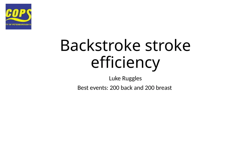 The basic backstroke technique Eve wright Best - slide 6 of 24
