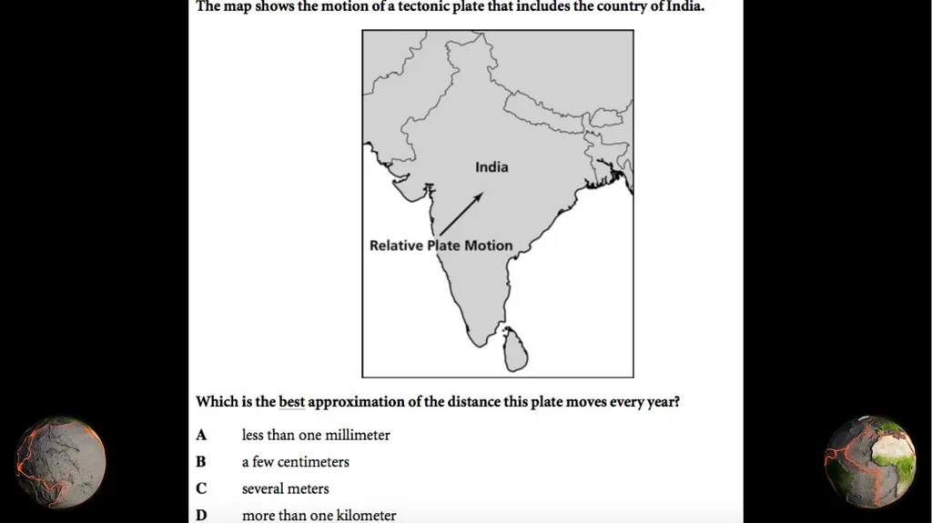 TECTONIC PLATES SPI 0707.7.6 Describe the - slide 15 of 16