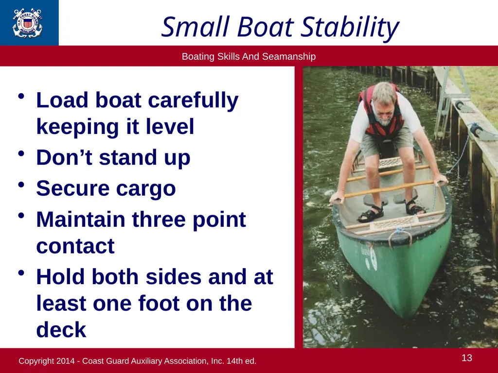 1 Boating Safety Chapter 8 Copyright 2014 - Coast - slide 13 of 31