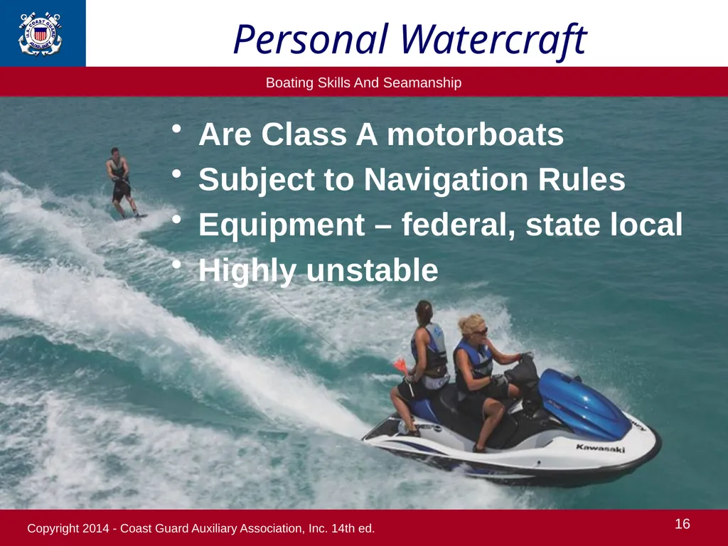 1 Boating Safety Chapter 8 Copyright 2014 - Coast - slide 16 of 31
