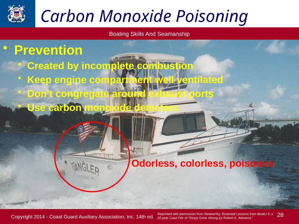 1 Boating Safety Chapter 8 Copyright 2014 - Coast - slide 28 of 31