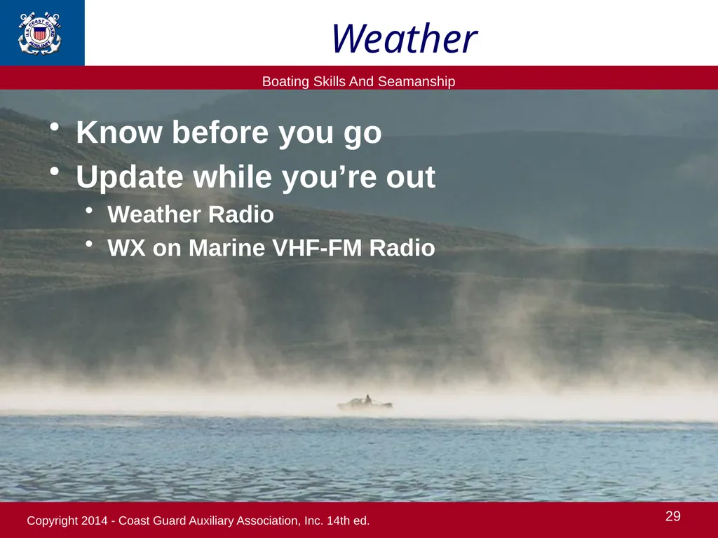 1 Boating Safety Chapter 8 Copyright 2014 - Coast - slide 29 of 31